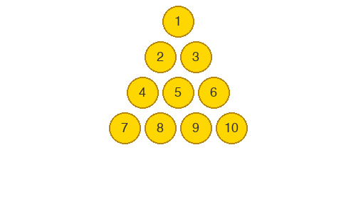 コインの三角形パズル